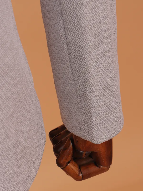 Brocade grey blazer for men