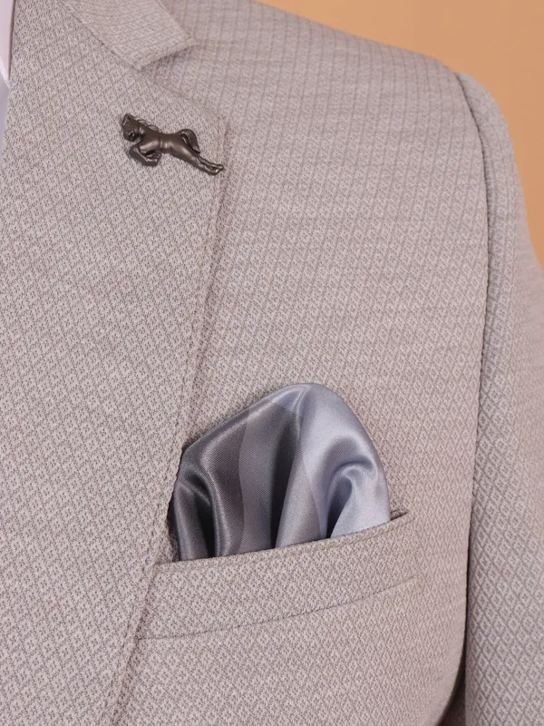 Brocade grey blazer for men
