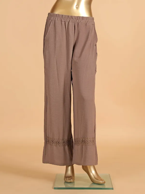 Brown cotton co ort set for women