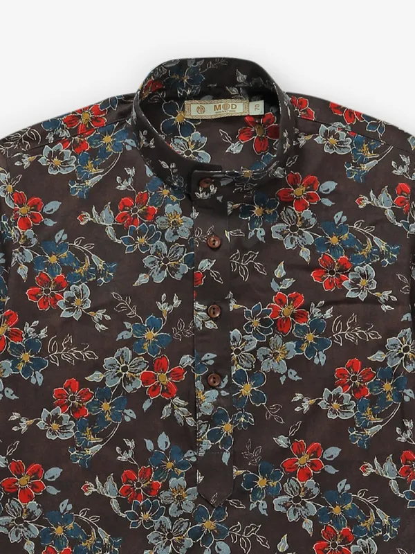 Brown cotton kurta suit for festival