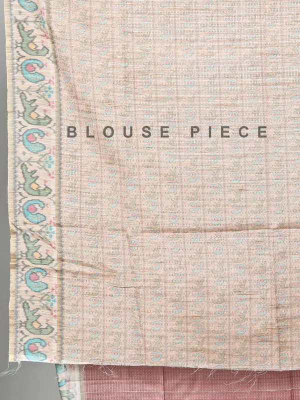 Brown semi cotton silk saree for festive