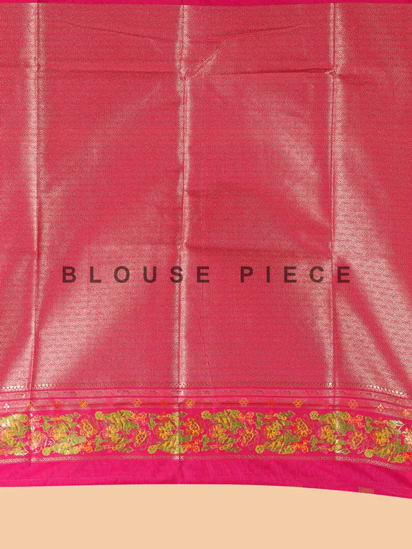 Brown silk saree with red contrast border