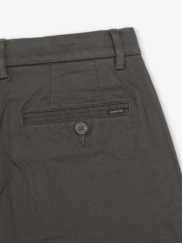 Brown slim fit cotton trouser