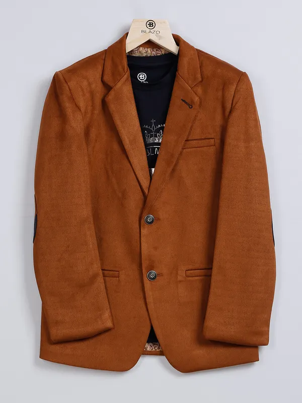 Brown suede blazer