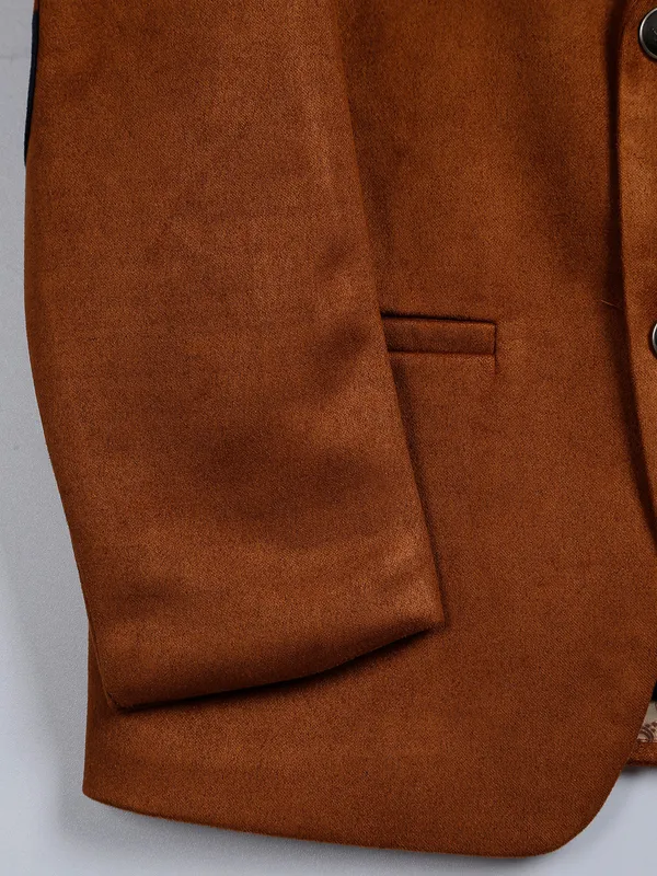 Brown suede blazer