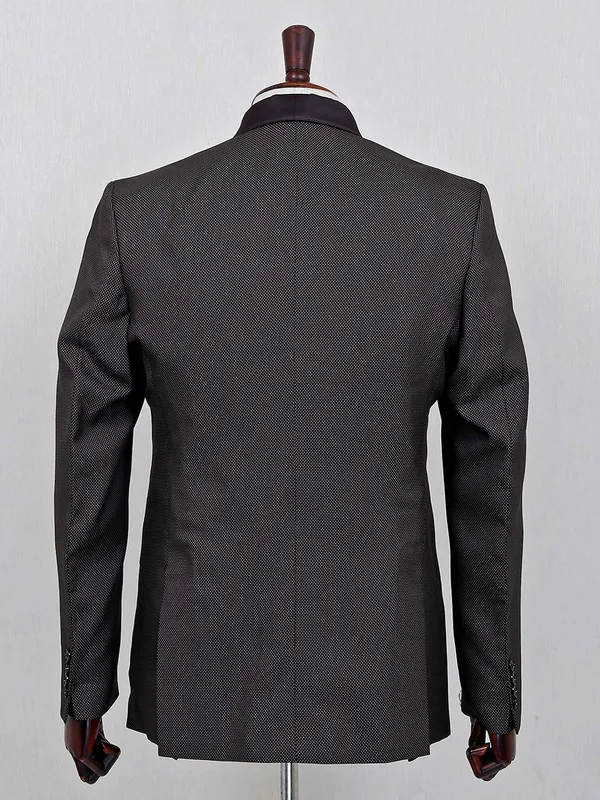 Brown three piece terry rayon coat suit