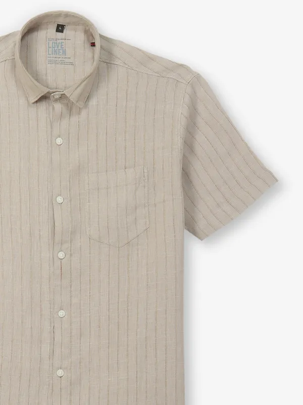 BUTTERFLY linen beige shirt
