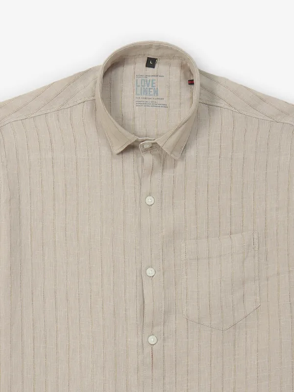 BUTTERFLY linen beige shirt
