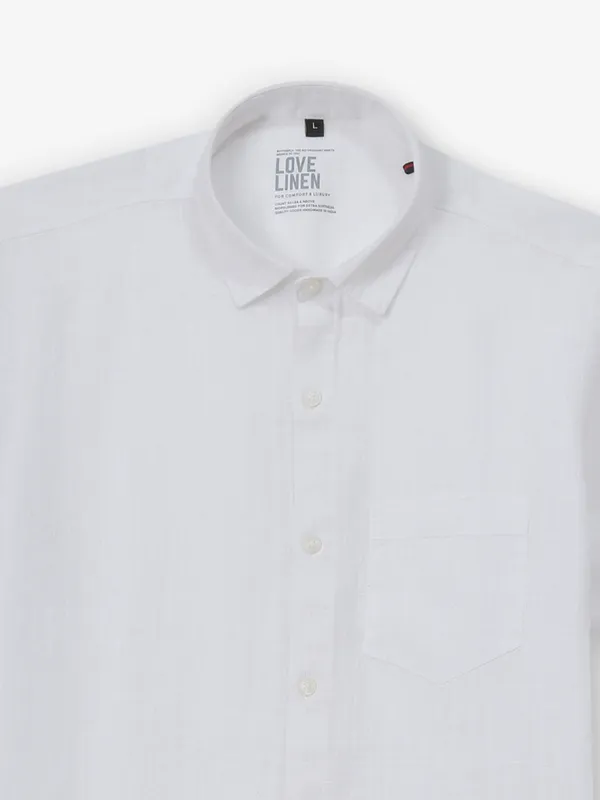 BUTTERFLY plain white cotton shirt