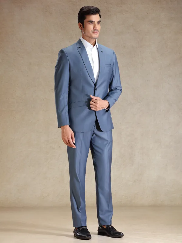 Cambridge Blue terry rayon blazer and pant set