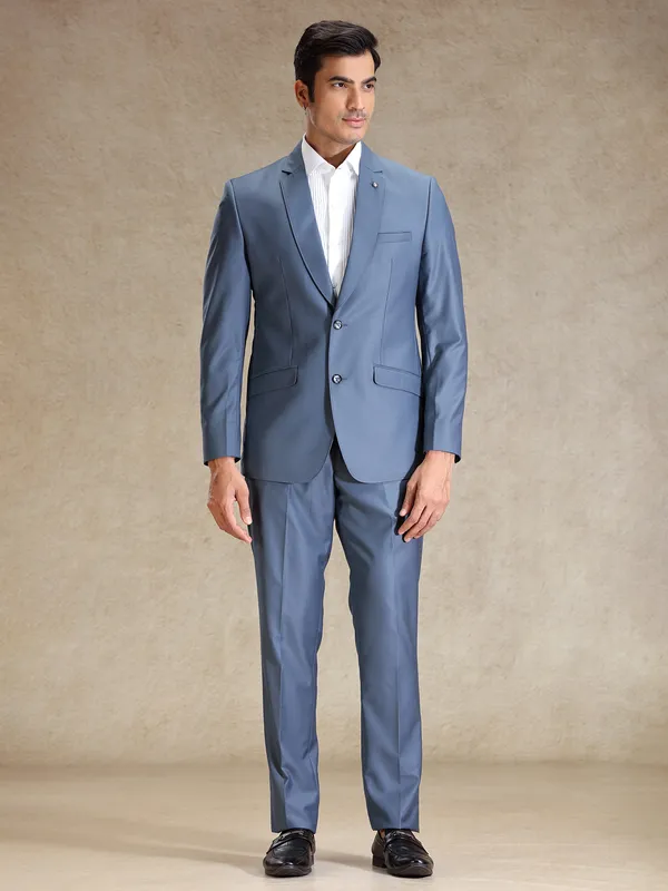 Cambridge Blue terry rayon blazer and pant set