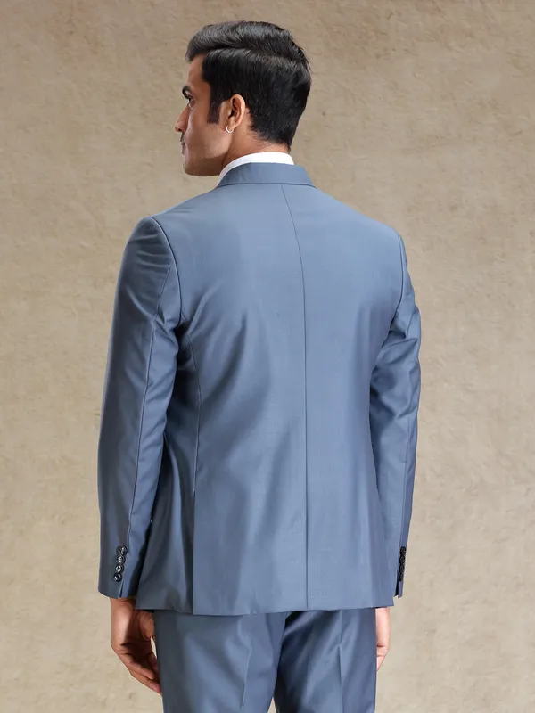 Cambridge Blue terry rayon blazer for wedding