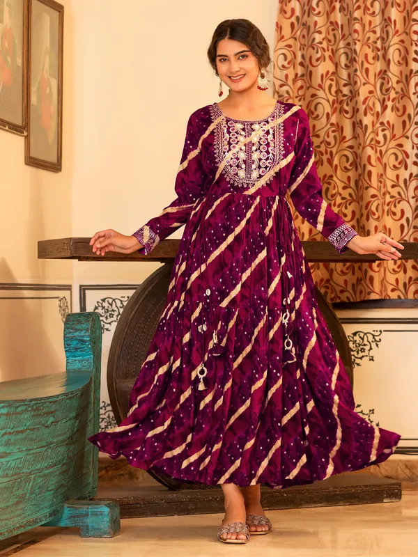 Casual wear red printed cotton long kurti