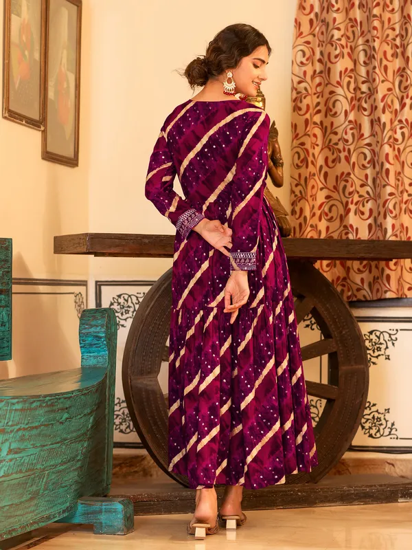Casual wear red printed cotton long kurti