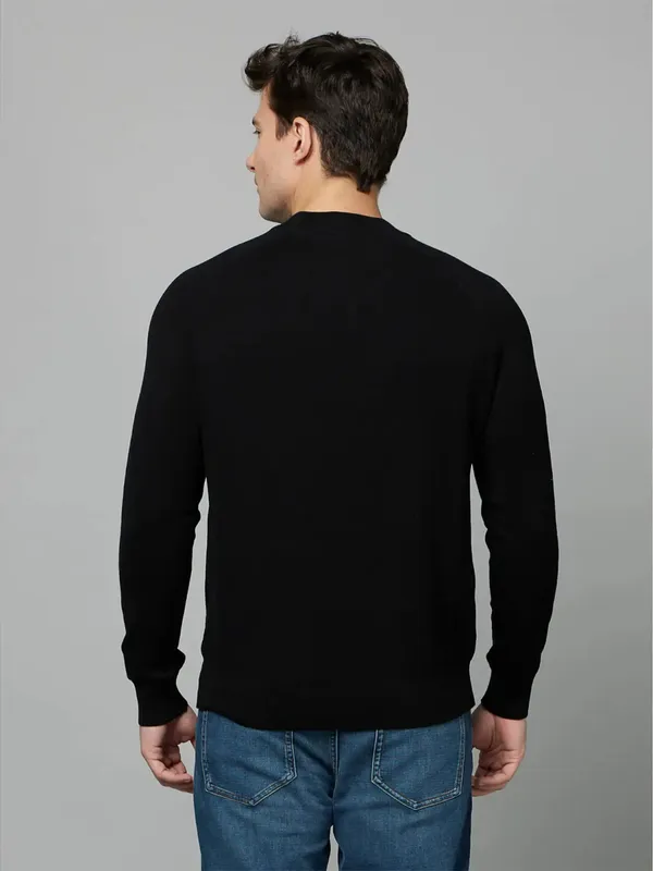 Celio black cotton plain sweatshirt