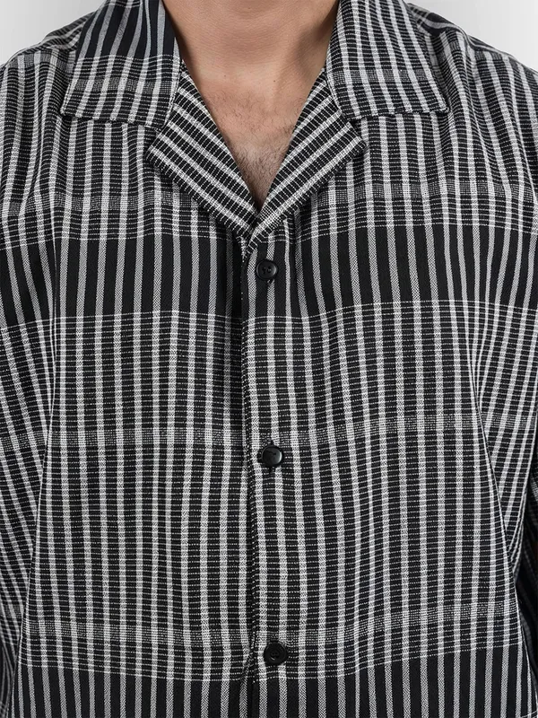 CELIO black printed cotton shirt
