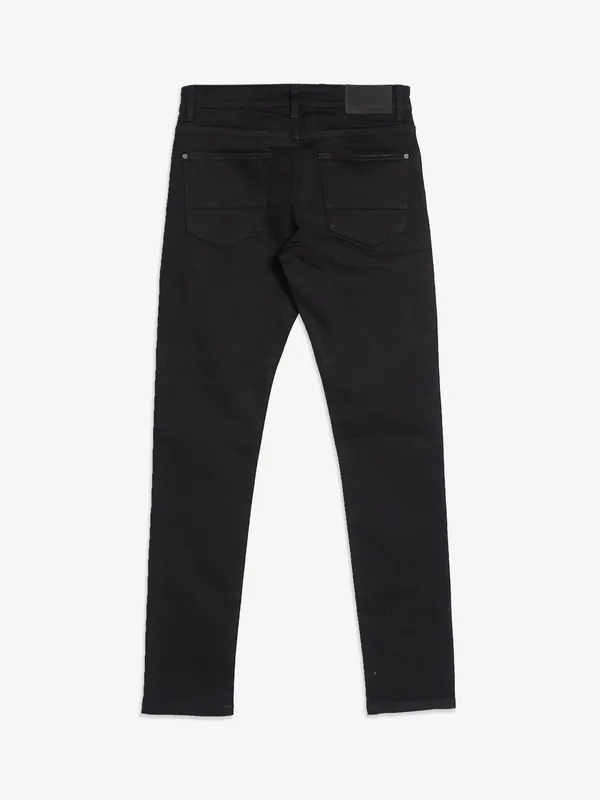 Celio black solid jeans