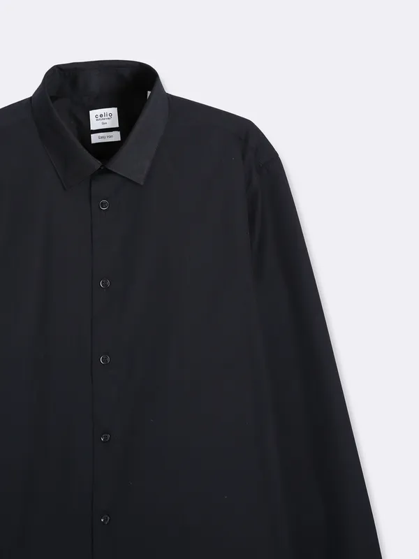 Celio cotton black shirt