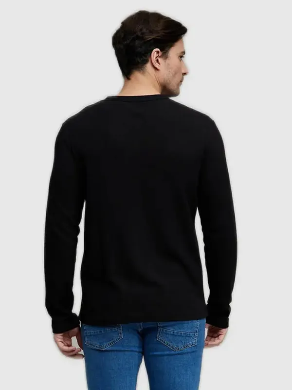 Celio cotton black slim fit t shirt