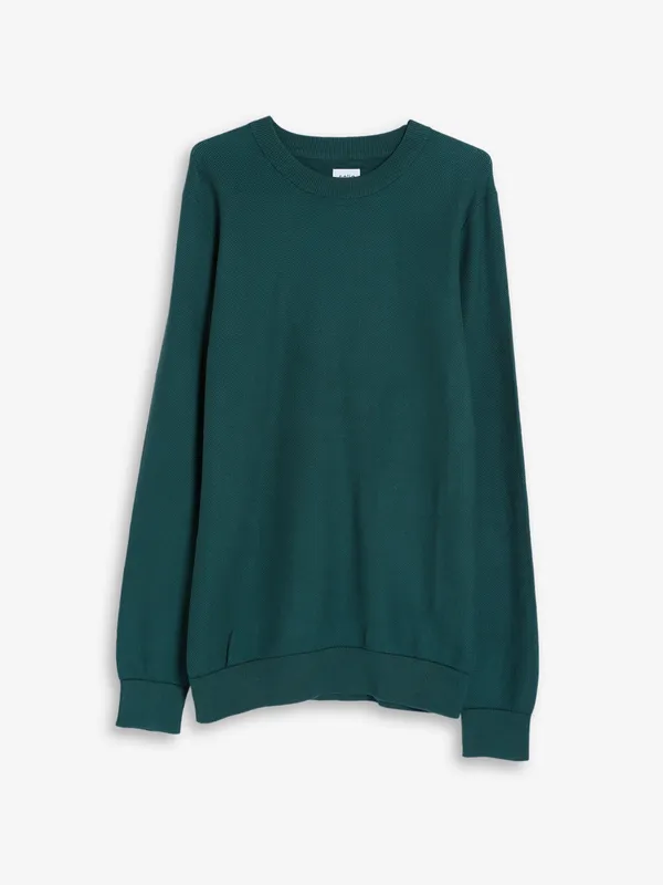 Celio knitted dark green t shirt