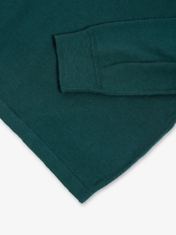 Celio knitted plain dark green t shirt