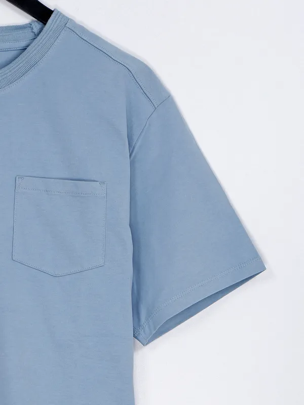 Celio light blue plain t shirt