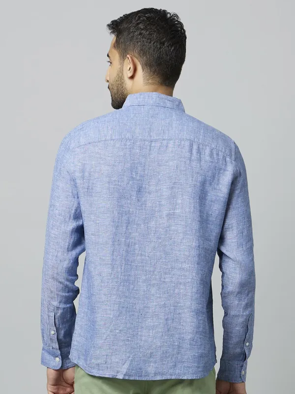 CELIO light blue textured cutaway shirt