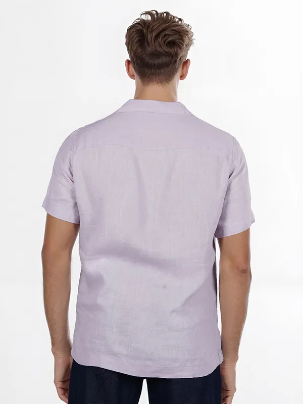 CELIO light purple notch lapel shirt
