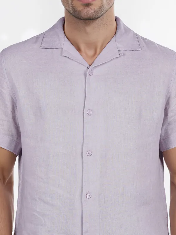 CELIO light purple notch lapel shirt