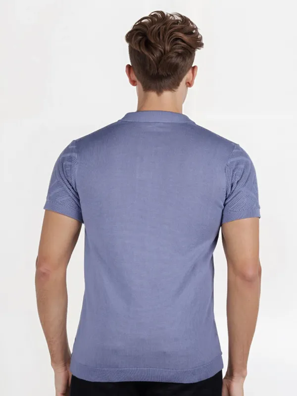CELIO lilac purple printed cotton t-shirt