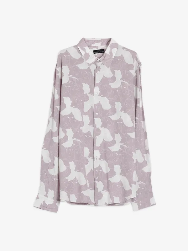 Celio mauve pink printed shirt