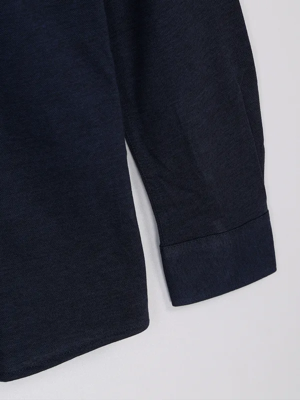 Celio navy slim fit cotton shirt