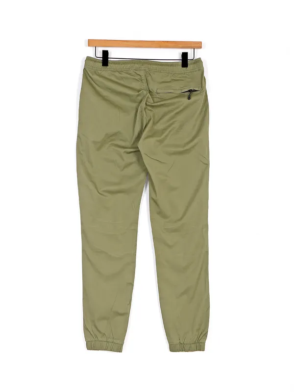 Celio olive cotton track pant