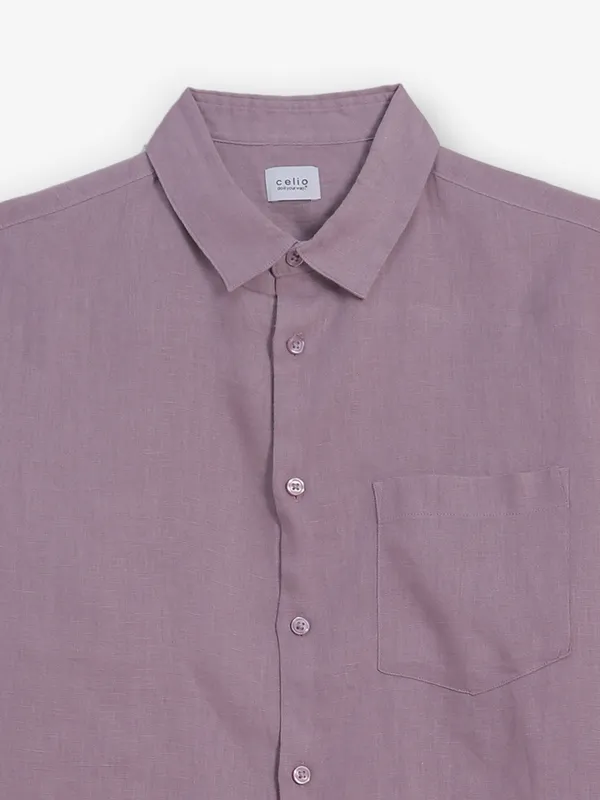 CELIO onion pink cotton shirt