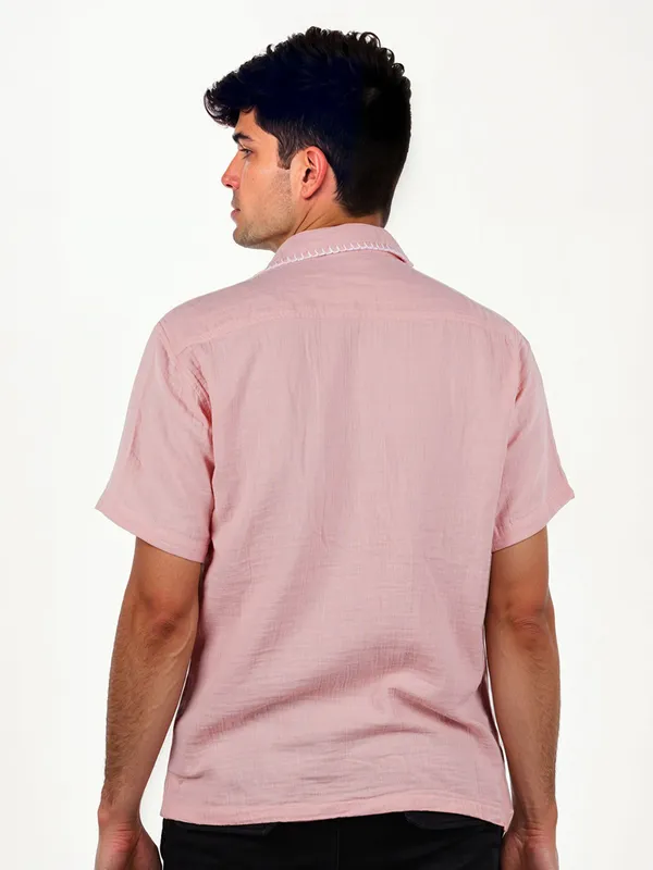 CELIO pink palin cotton shirt