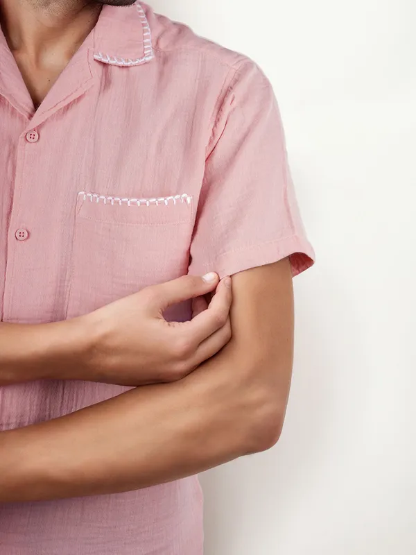 CELIO pink palin cotton shirt