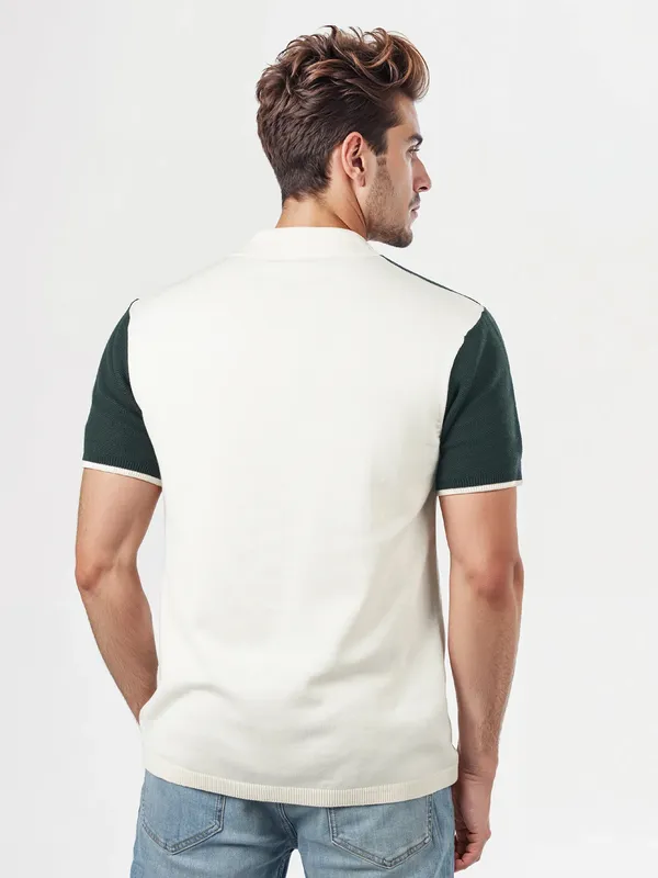 CELIO plain forest green cotton casual slim fit shirt
