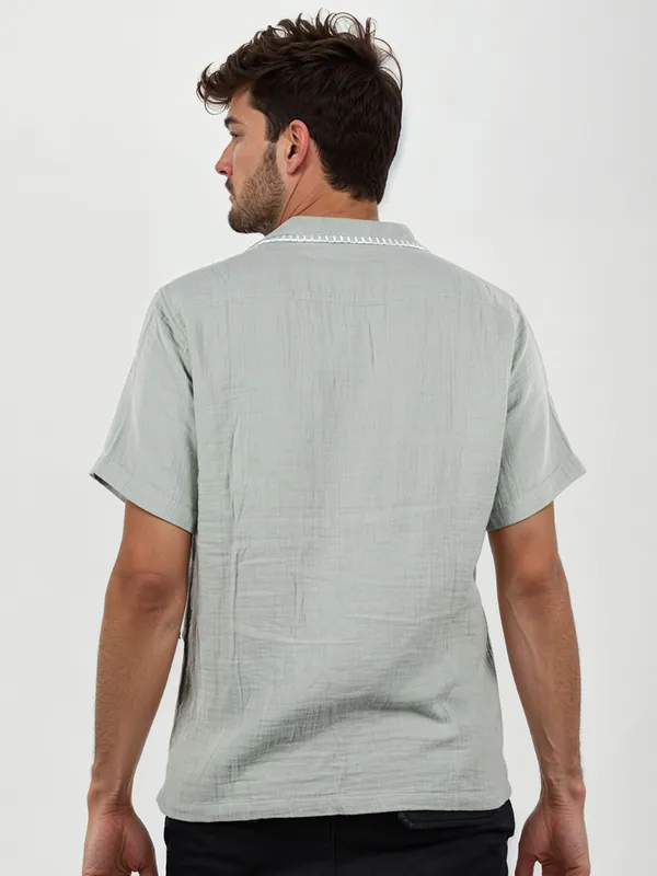 CELIO plain grey cotton shirt