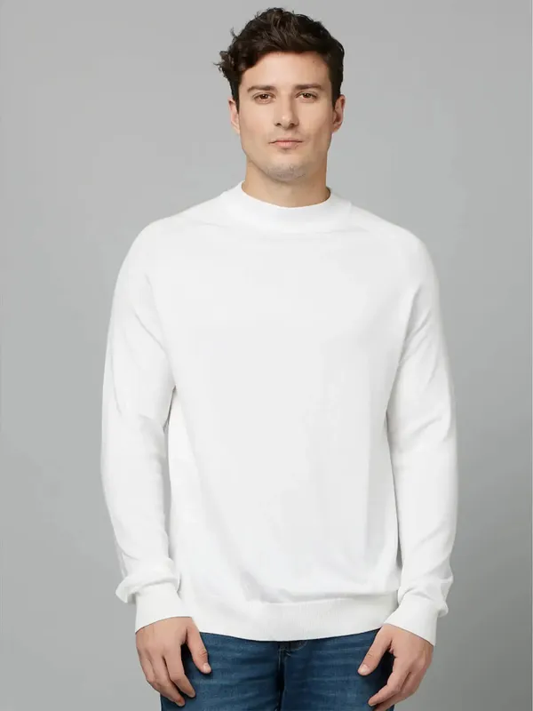 Celio plain white cotton sweatshirt