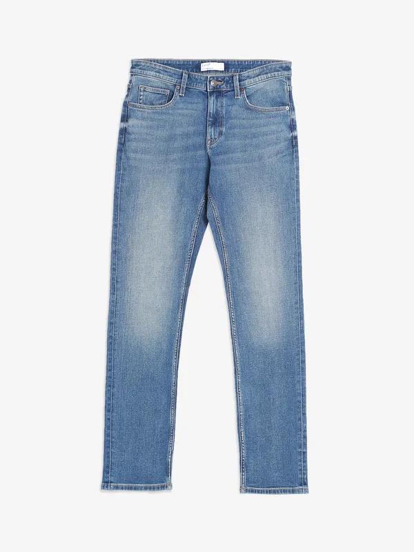 Celio sky blue washed denim jeans