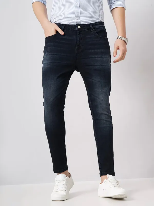 CELIO slim fit black washed jeans