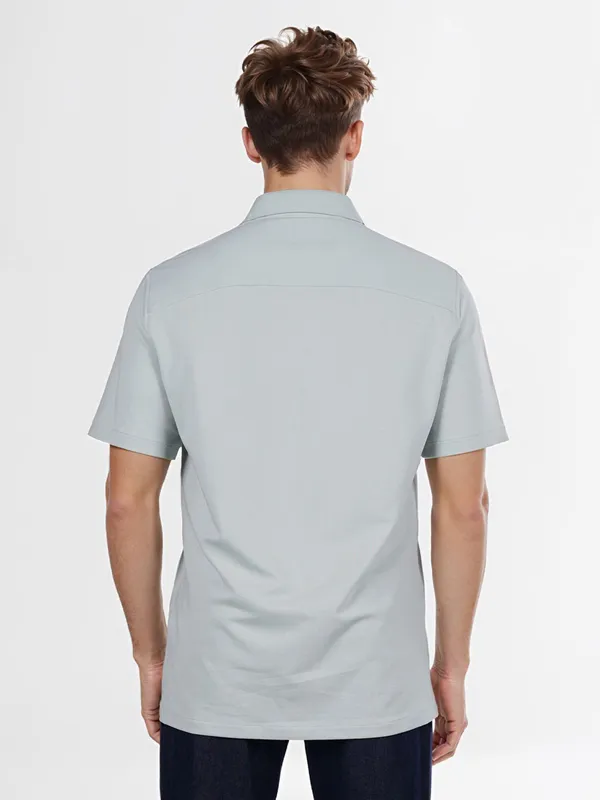 CELIO solid light green casual shirt