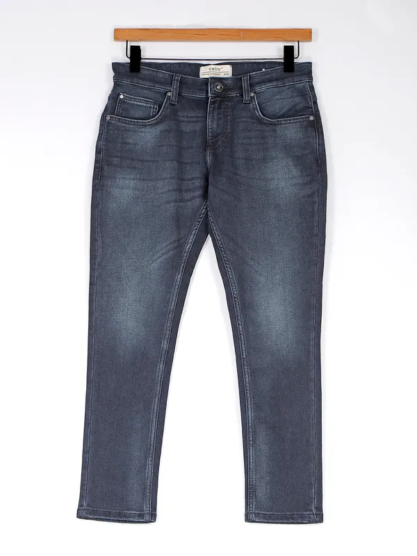 Celio washed navy jeans for men