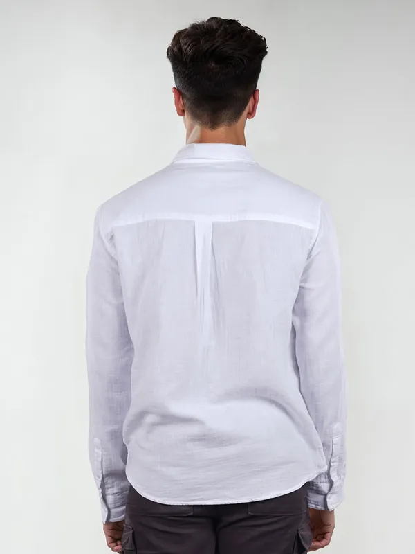 CELIO white 2 pockets cotton shirt