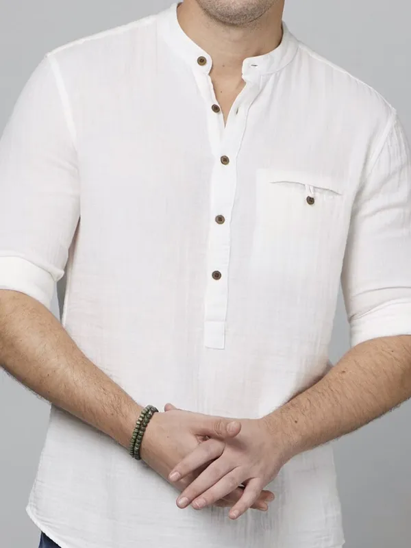 Celio white cotton shirt