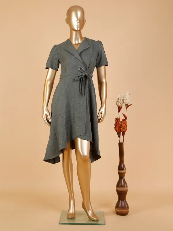 Charcoal grey cotton dress