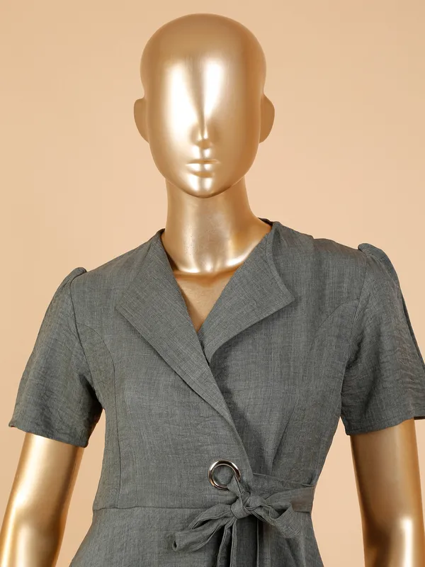Charcoal grey cotton dress