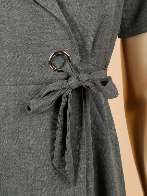 Charcoal grey cotton dress