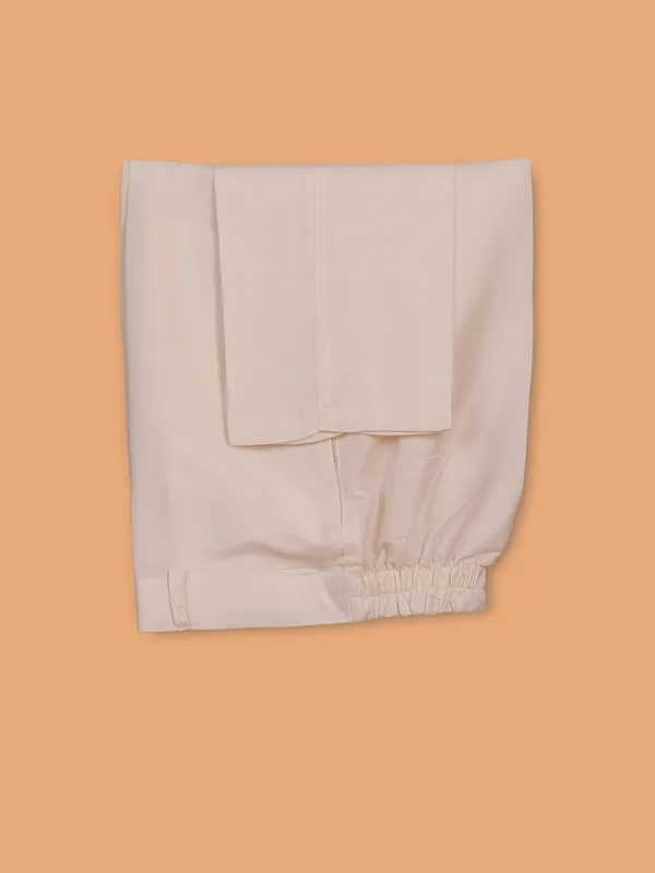 Charming light pink silk kurta suit