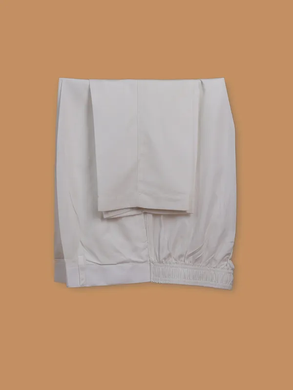 Charming off white cotton kurta suit for men